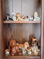 Porcelain, Bronze & Resin Dog Figurines