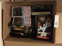 2 Boxes: Cassette and VHS Tapes, Etc.