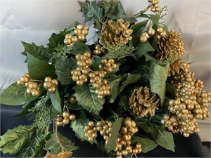 3 Gold & Green Floral Bunches