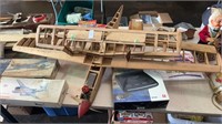 Large Model Air Plane Wooden As Is