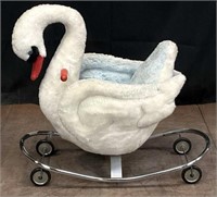 Vintage Gygy French Toddlers Rocking Rolling Swan