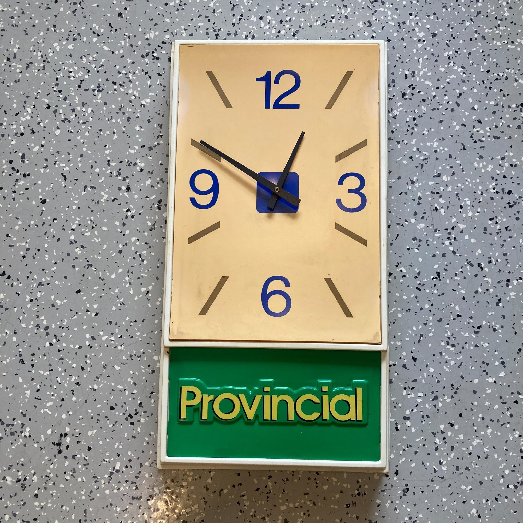 Provincial Tobacco (?) Clock Advertising Sign