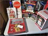 COCA COLA COOKIE JAR, SANTA, TOWN SQUARE AND G