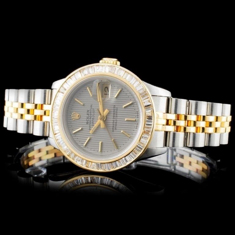 Diamond Ladies Rolex DateJust w/ 2.00ct YG/SS