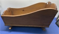 Vintage Wood Cradle 21” long x 13” h