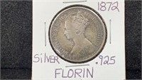 1872 Silver Florin Great Britain World / Foreign