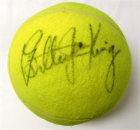 Billie Jean King Signed large Wilson Tennis Ball