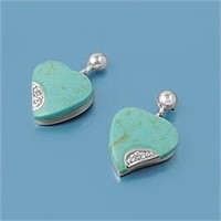 Turquoise Heart Earrings