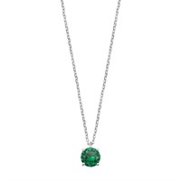 Round Cut 1.33ct Emerald Necklace