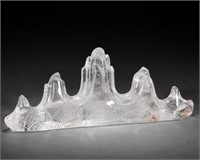 A Chinese Carved Rock Crystal Brushrest