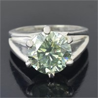 APPR $2500 Moissanite Ring 6.5 Ct 925 Silver