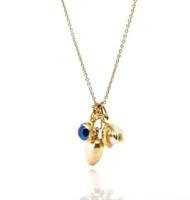 Yellow gold charms and necklace