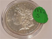 1882 S MORGAN SILVER DOLLAR COIN