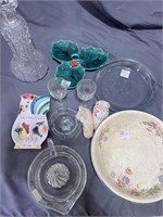 Glass Pie Pan & Other Glassware Items
