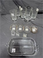 Tumbling Block Glasses & other Clear Glass
