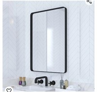 Black Bathroom Mirror for Wall, 24 x 36 Inch