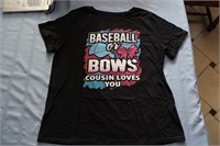 Ladies' Black T-shirt Size 1X