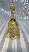 Fenton Gold Amber Bell Hand Painted Signed
