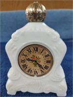 Vintage Avon Milk Glass Clock Decor - 5"
