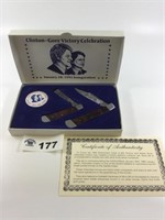 CHEROKEE CLINTON-GORE CELEBRATION KNIFE, BUTTON