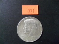 1964 90% Silver JFK Half Dollar= AU