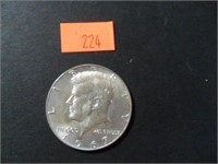 1964 90% Silver JFK Half Dollar= AU