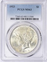 1923 Peace Silver Dollar PCGS MS-63