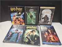 Harry Potter Star Wars & Hobbit DVDS