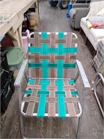 Vintage aluminum folding chair