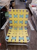 Vintage aluminum folding chair