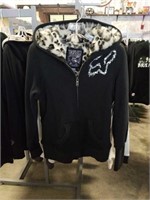 Fox sasquatch ladies zip up hoodie size M