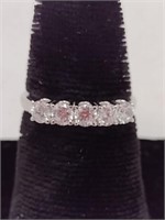 .925 Silver & CZ? Band Style Ring TW: 2.8g