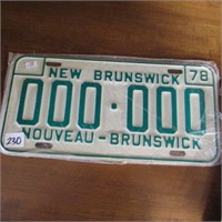 1978 NB LICENCE PLATE
