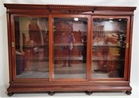 Monumental Bookcase w/ 3 Glass Sliding Doors