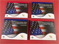 2013 & 2014 US MINT UNCIRCULATED COIN SETS