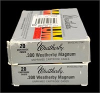 Custom loaded .300 WBY MAG ammunition,