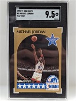 1990-91 NBA Hoops All-Star Michael Jordan SGC 9.5