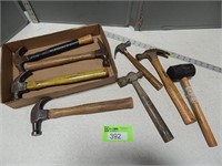 Hammers and a rubber mallet