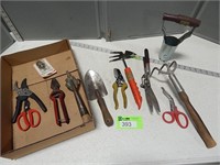 Selection of lawn and garden tools