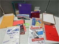 Sheet protectors, folders, assorted paper and more