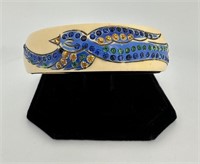 Art Deco Celluloid Blue Bird Bracelet