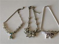 Vintage Rhinestone Costume Jewelry Necklaces