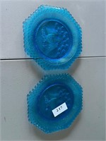 2 BLUE EAGLE PLATES