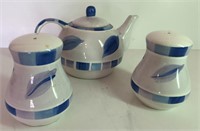 Royal Norfork teapot and salt and pepper shakers