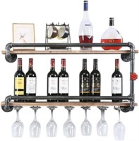 TANGGU 2-Tier Wall-Mounted Wine Rack