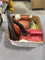 SMALL PLASTIC GAS CANS, OTHER MISC