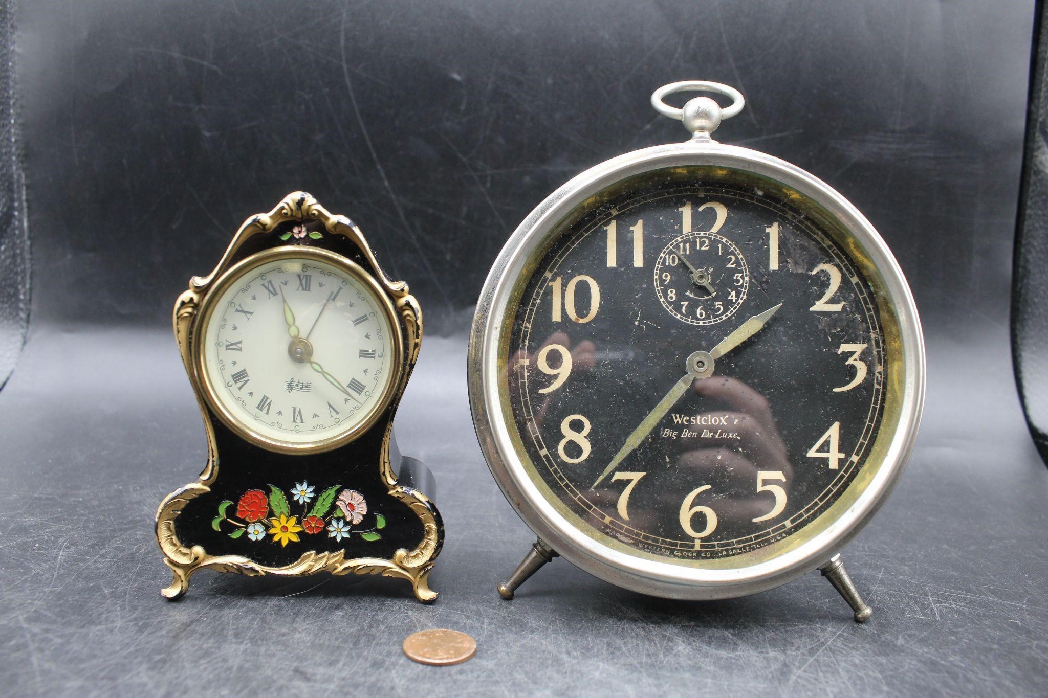 20s Westclox Big Ben & '60s Reuge Music Clock