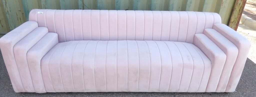 Meridian Furniture Naya Pink Velvet Love Seat
