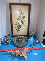 Ceramic hummingbird Bell. Bird figurines.