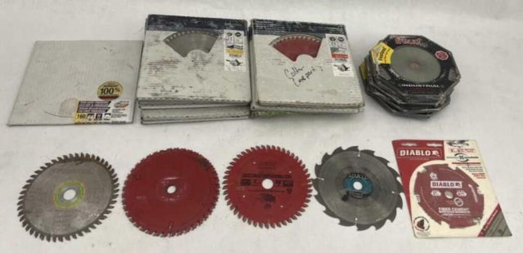 (1) 5 in & Assorted 6 in Used Circular Saw Blades